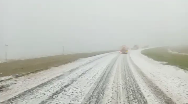 granizo en Azul
