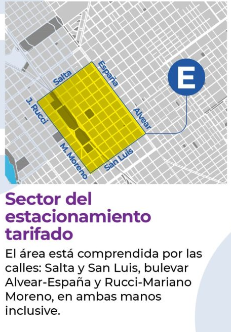 sector estacionamiento medido