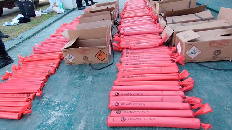 explosivos secuestrados