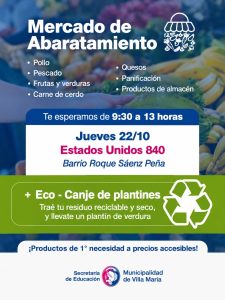 El Mercado de Abaratamiento llega a barrio Roque Sáenz Peña