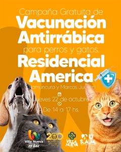 La Municipalidad de Villa Nueva acerca una nueva jornada de vacunación antirrábi...