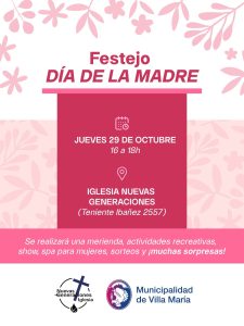El municipio invita a participar de un festejo especial por el mes de la madre